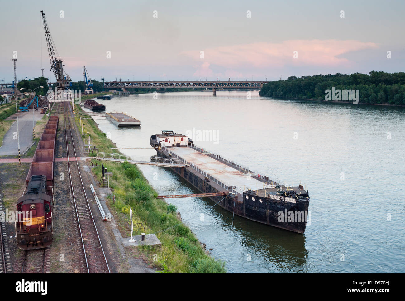 Old river port in Bratislava Stock Photo - Alamy