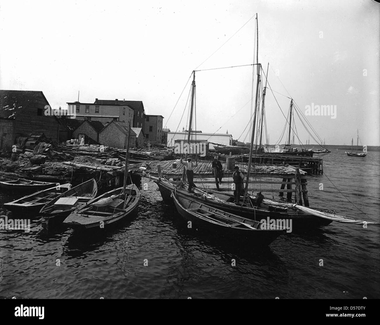 Chéticamp harbour, Cape Breton, NS, about 1914 Stock Photo Alamy