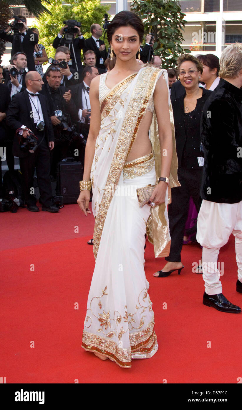 Indian actress Deepika Padukone attends the premiere of the movie 'Tournee' at the 63rd Cannes Film Festival at the Palais des Festivals in Cannes, France, 13 May 2010. The Cannes Film Festival 2010 runs from 12 to 23 May 2010. Photo: Hubert Boesl Stock Photo