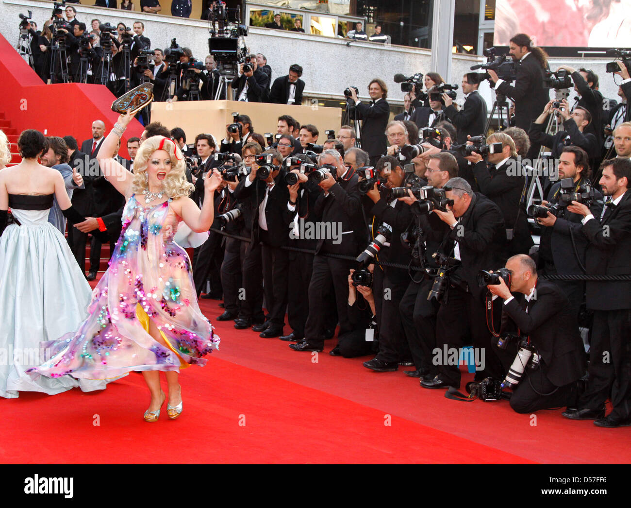 Actress Dirty Martini attends the premiere of the movie 'Tournee' at the 63rd Cannes Film Festival at the Palais des Festivals in Cannes, France, 13 May 2010. The Cannes Film Festival 2010 runs from 12 to 23 May 2010. Photo: Hubert Boesl Stock Photo