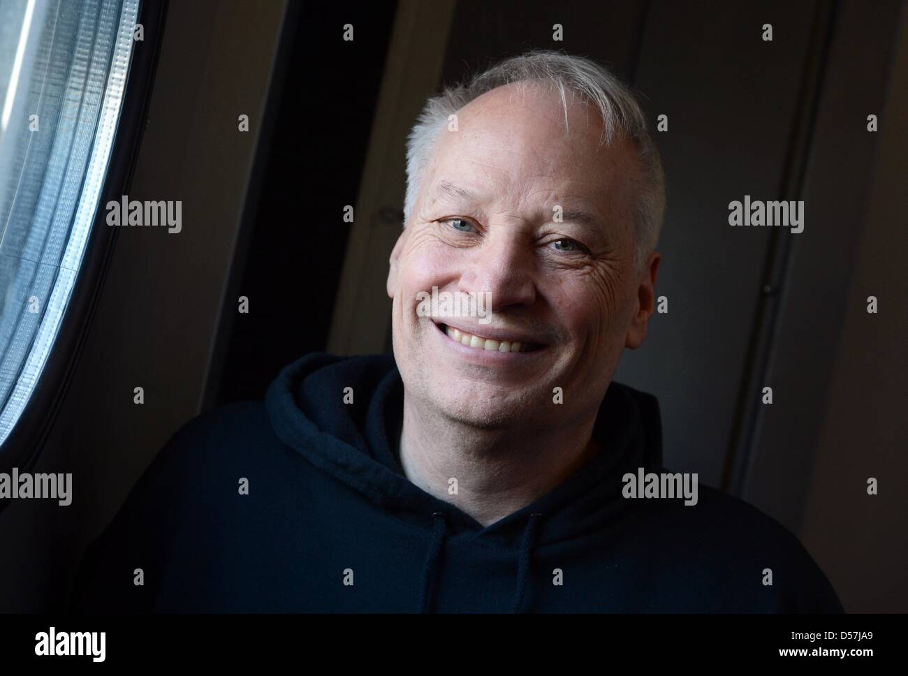 American author Joe R. Lansdale poses at the book fair in Leipzig ...