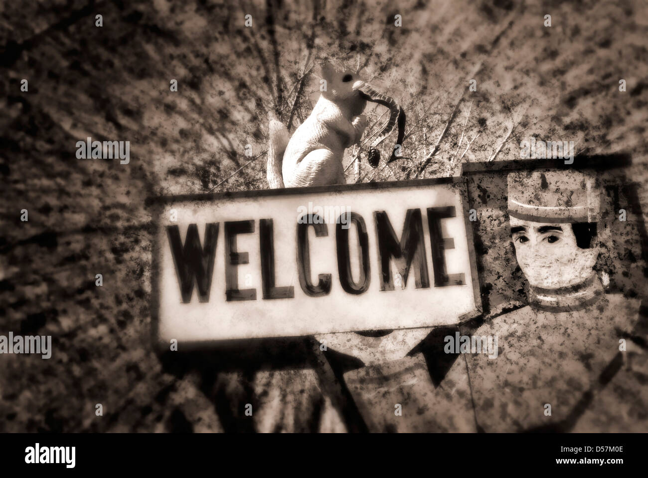 “Welcome” sign Stock Photo