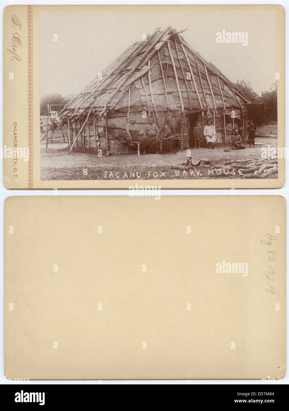 Sac and Fox bark house Stock Photo - Alamy