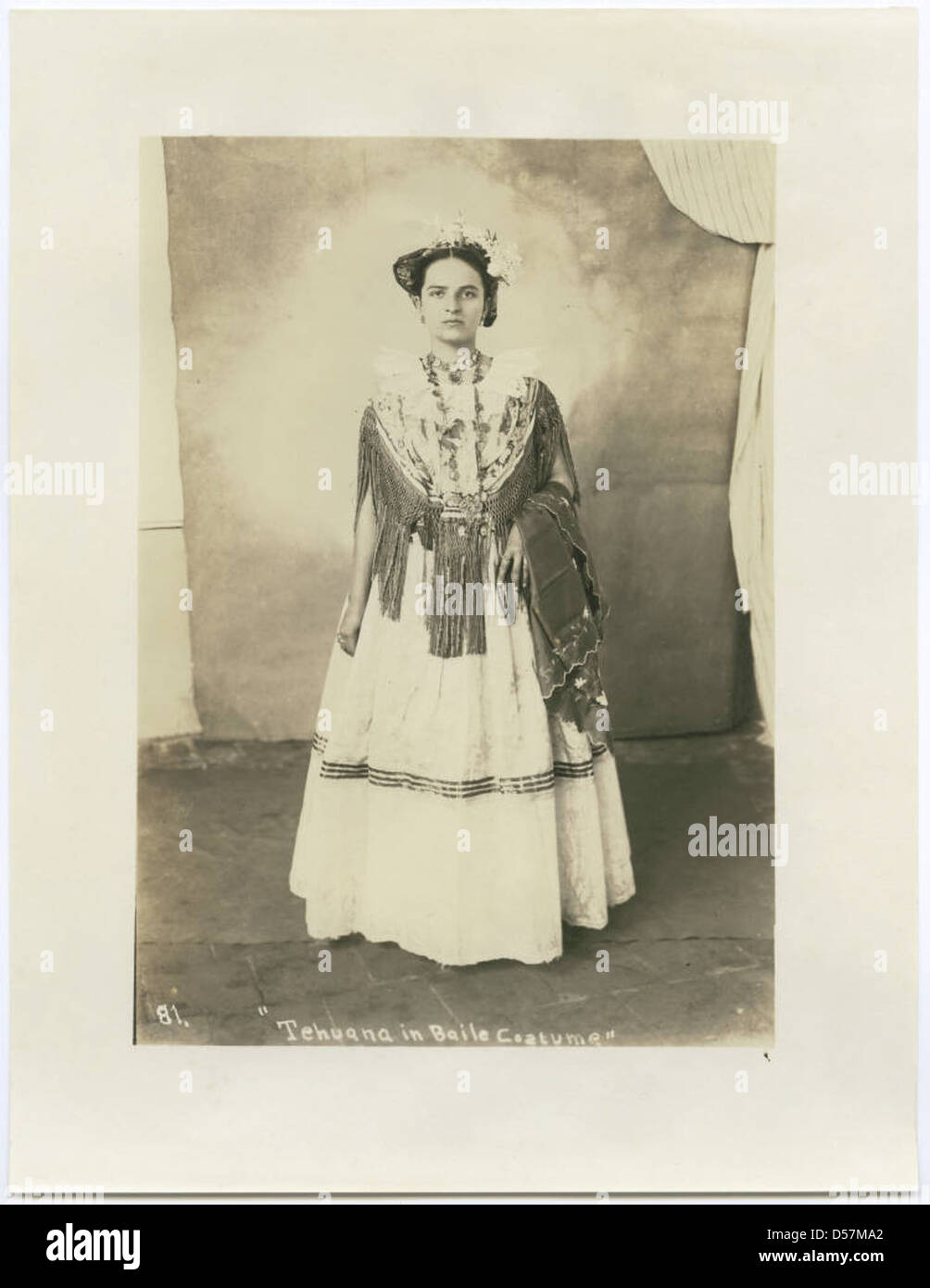 Tehuana in baile costume Stock Photo
