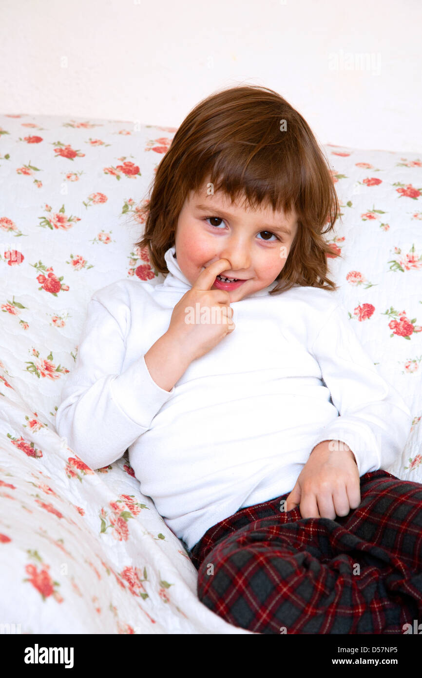 Boy picking his nose hires stock photography and images Alamy