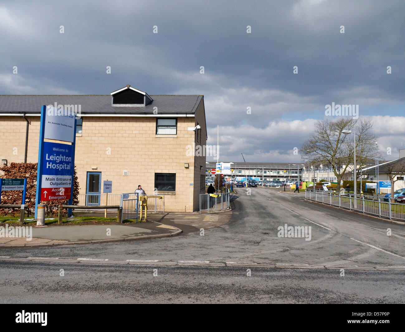 Main entrance to Leighton hospital in Crewe UK Stock Photo