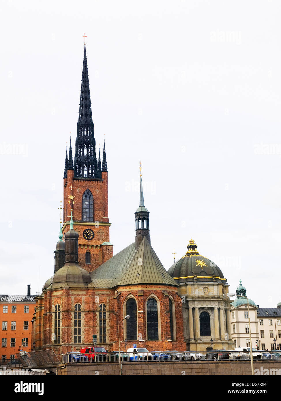 Riddarholm Church (Riddarholmskyrkan), Stockholm, Sweden in a cloudy day. Stock Photo