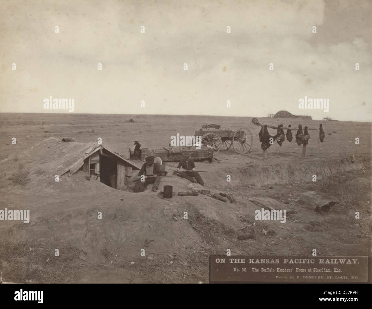 No. 56. The Buffalo Hunters' Home at Sheridan, Kas Stock Photo Alamy