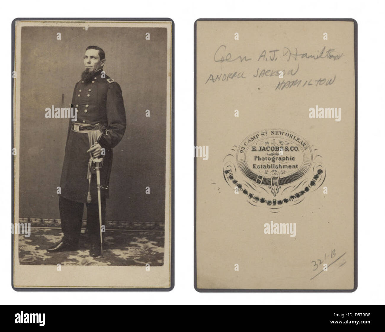 [Brigadier General Andrew Jackson Hamilton, Union Army] Stock Photo