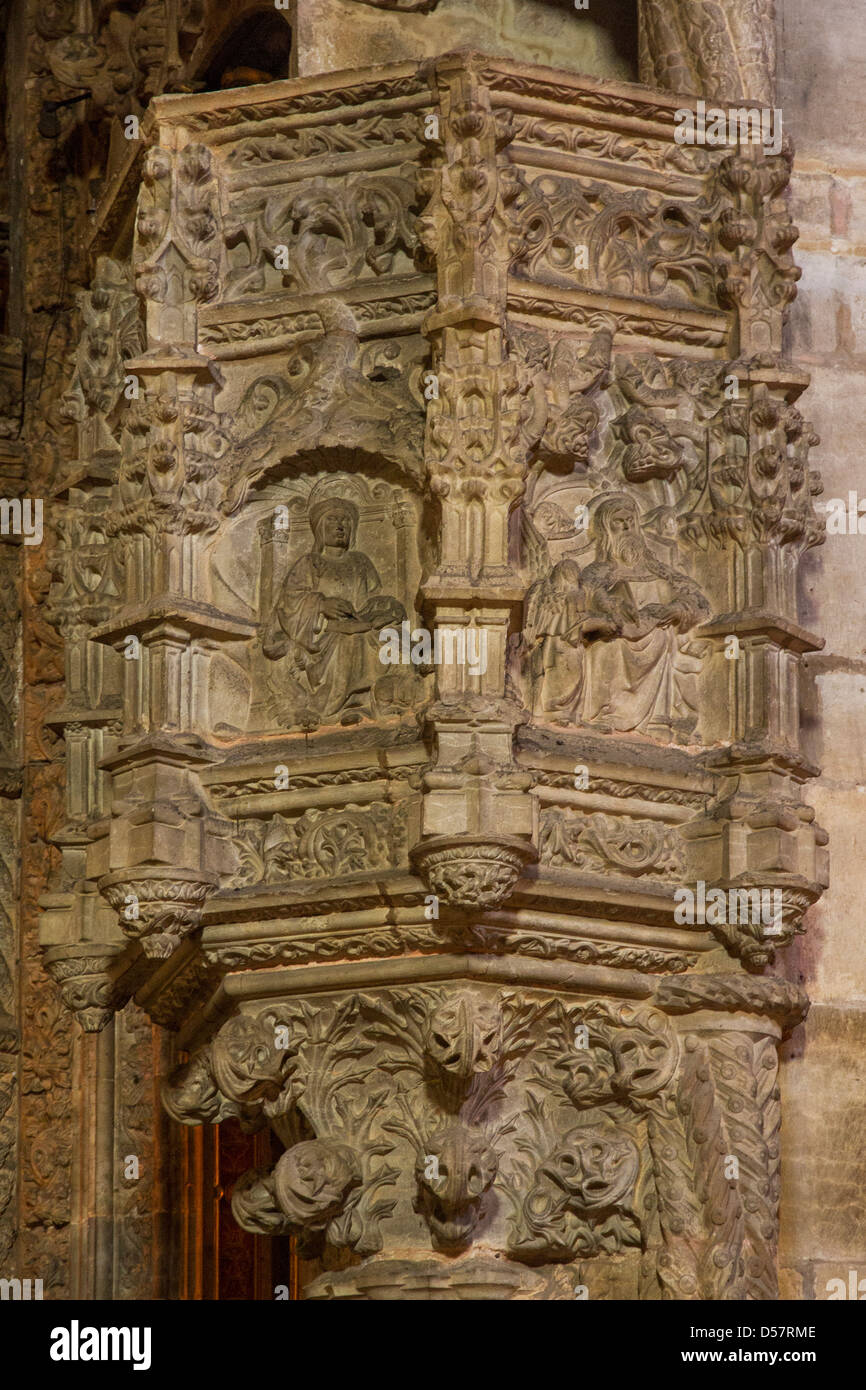 Portugal Lisbon, Jeronimos monastery, chapel pulpit Stock Photo