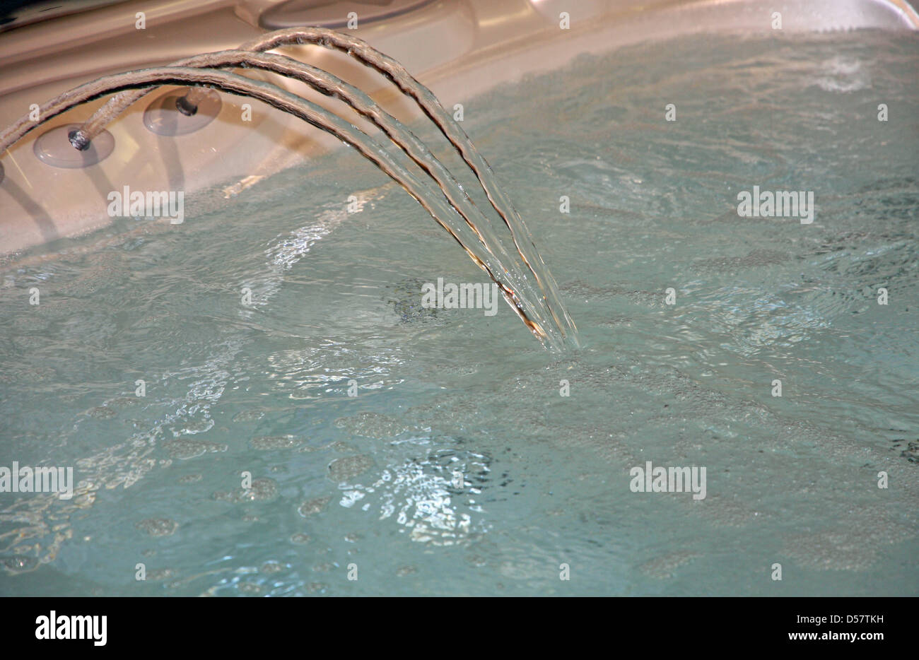 water jet bath tub jacuzzi with hydromassage Stock Photo