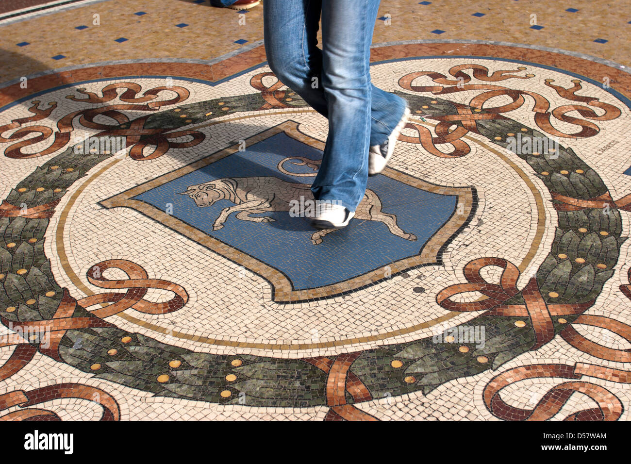 Spinning on bulls genitals for good luck Galleria Vittorio Emanuele II