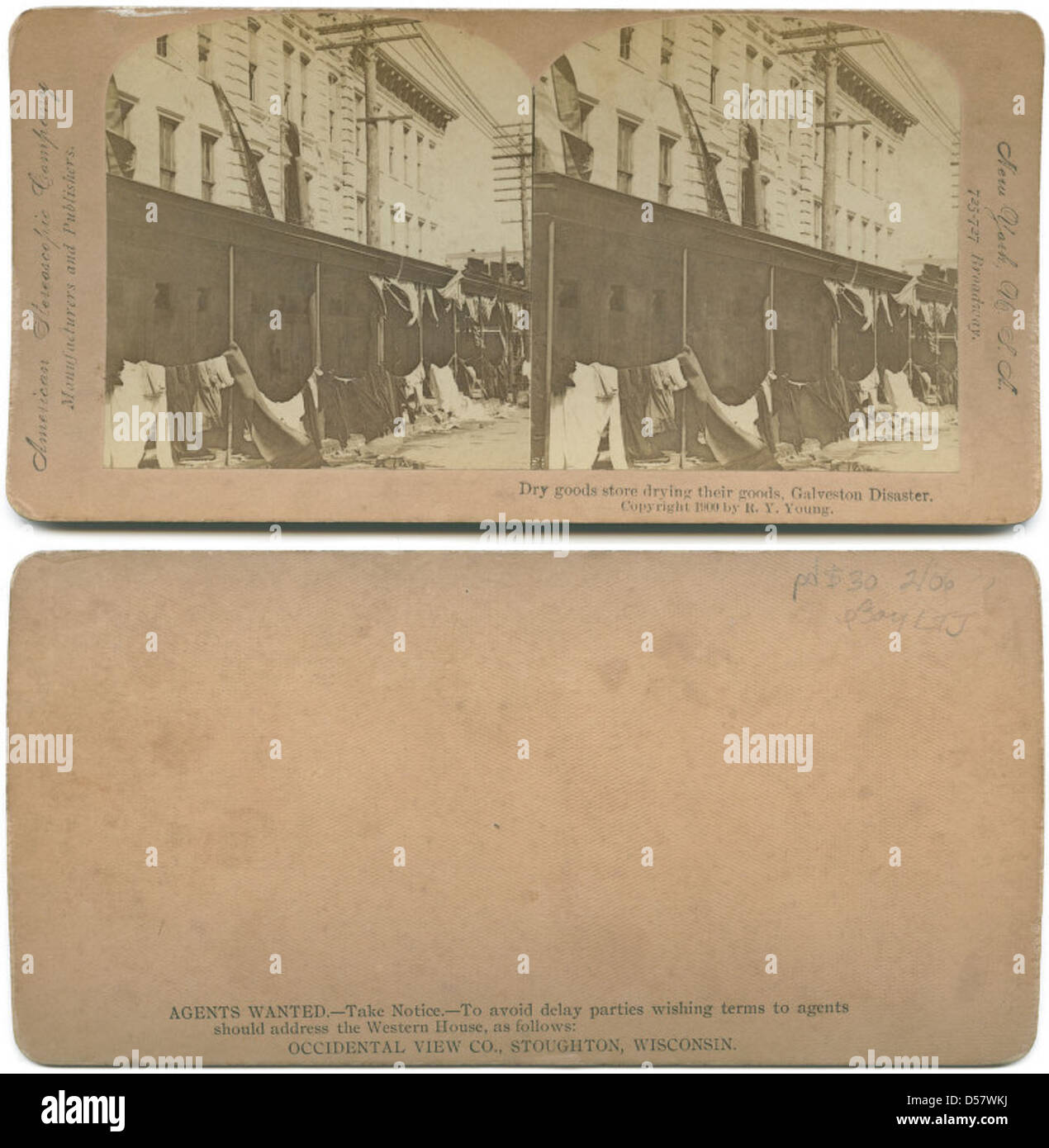 Dry goods store drying their goods, Galveston Disaster Stock Photo Alamy