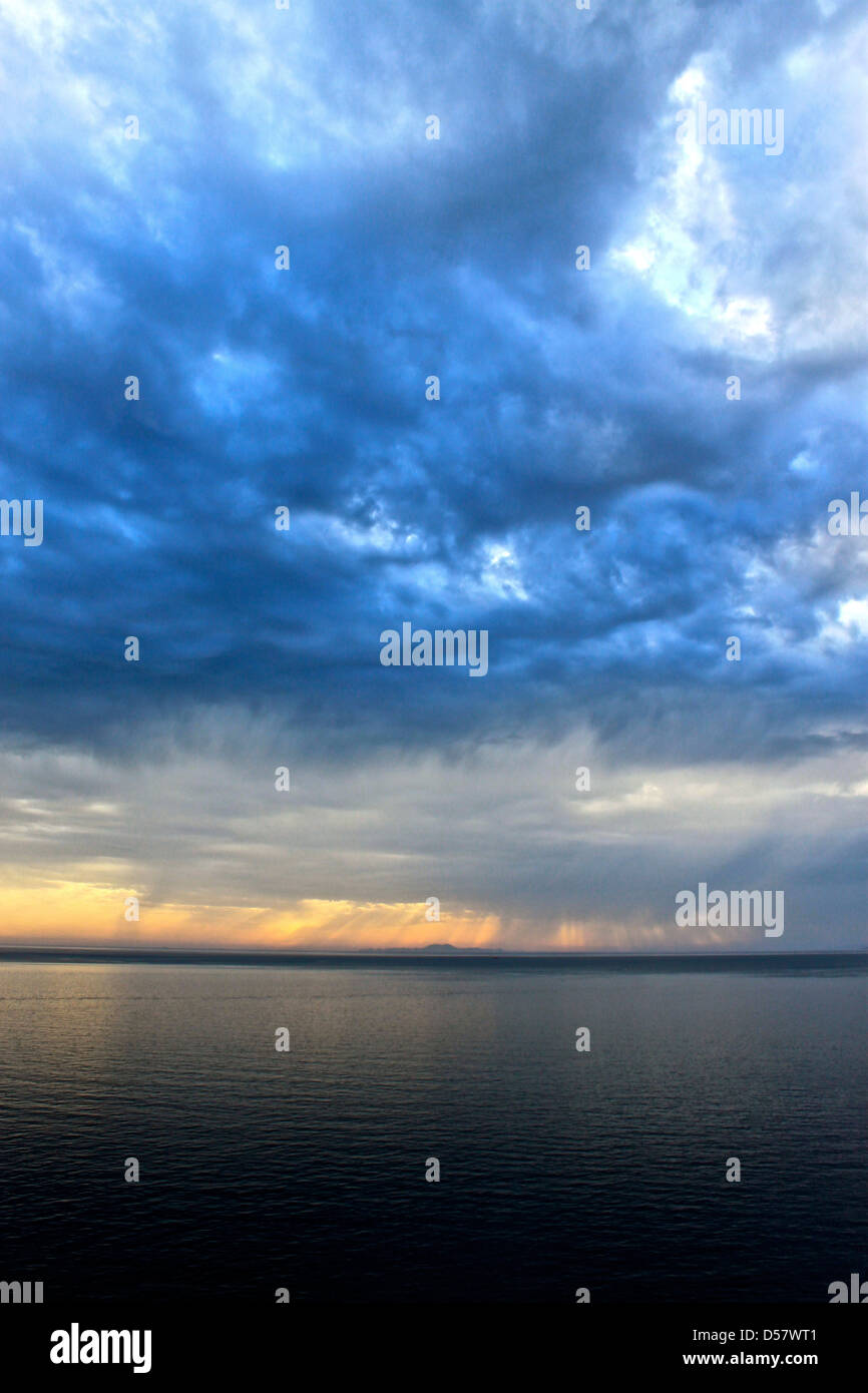 Storm brewing out to sea, Croatia Stock Photo