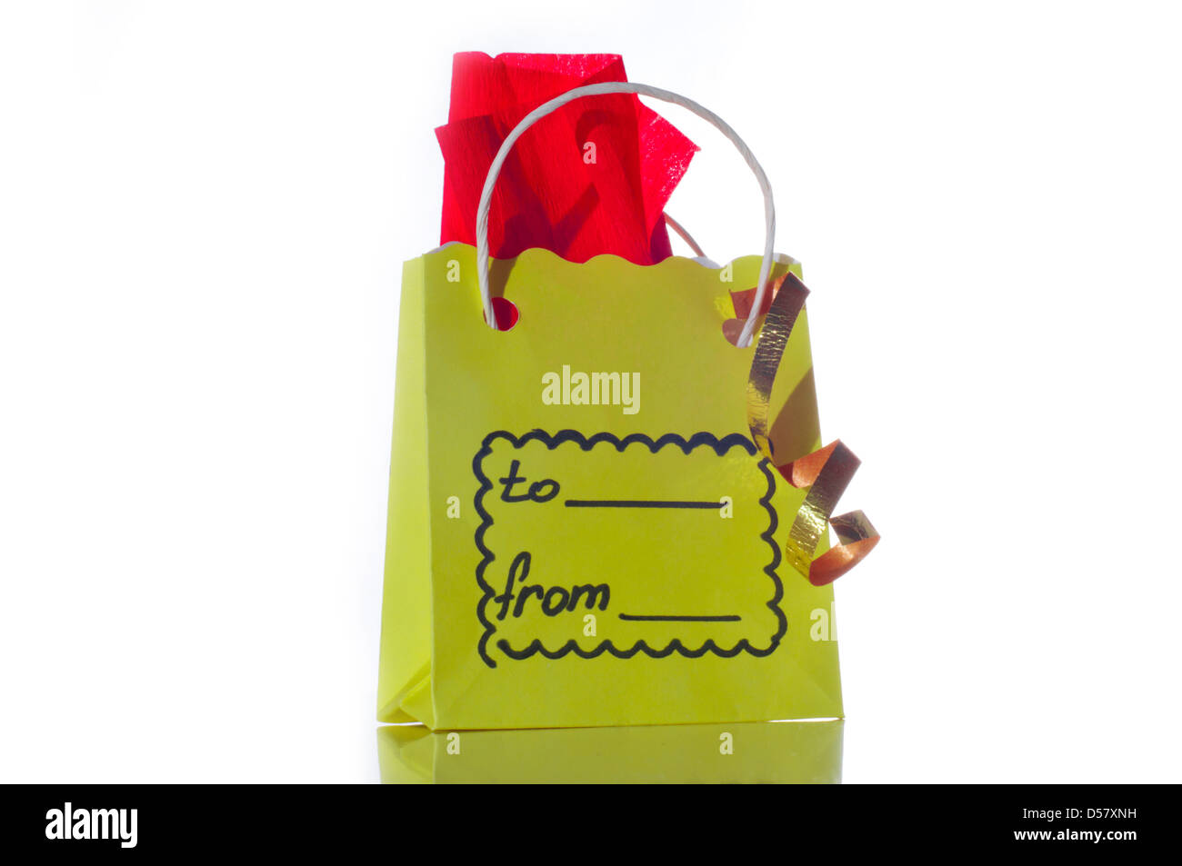 yellow package for gifts Stock Photo Alamy