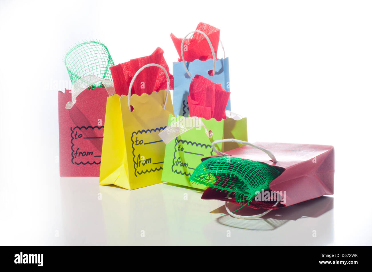 red green blue yellow package for gifts Stock Photo Alamy