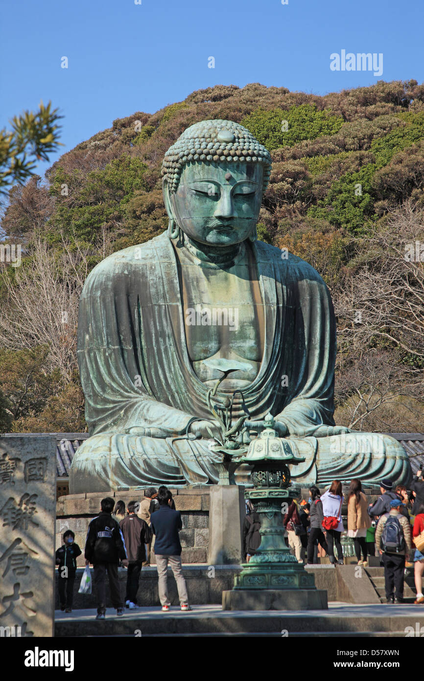 Japan, Kanagawa Prefecture, the Great Buddha of Kamakura Stock Photo ...