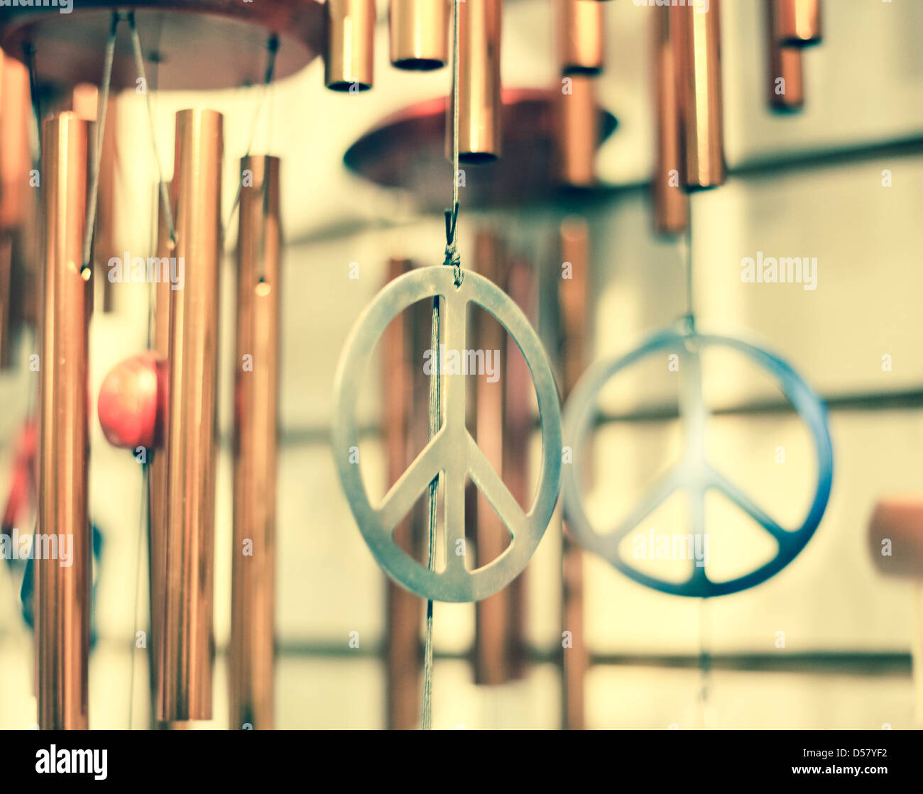Peace Wind Chimes Stock Photo Alamy