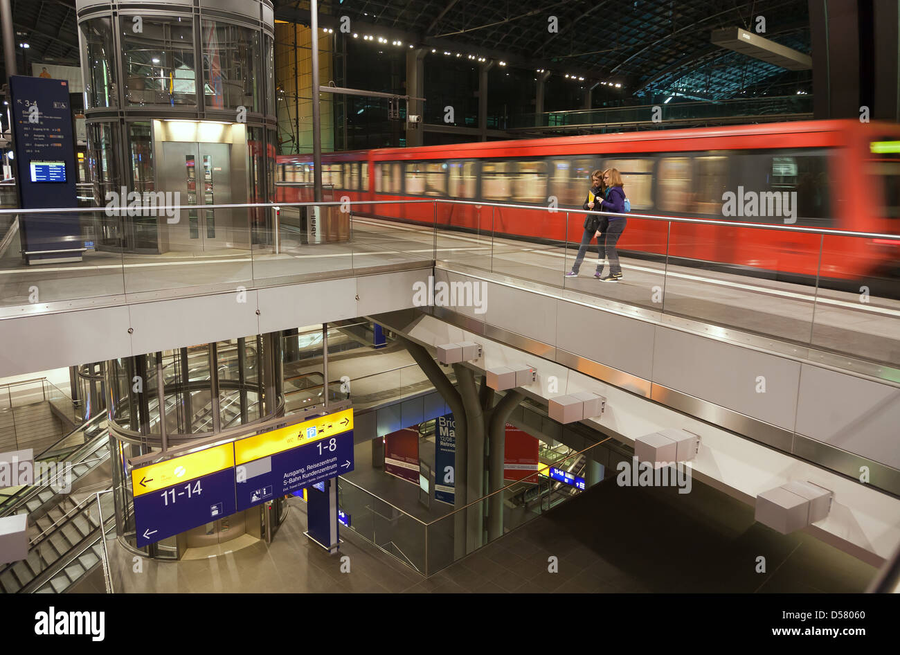 Berlin, Germany, train at the main station Stock Photo - Alamy