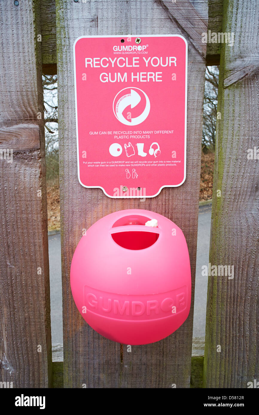 Chewing gum recycle bin, made with recycled gum Legoland Windsor UK Stock Photo Alamy