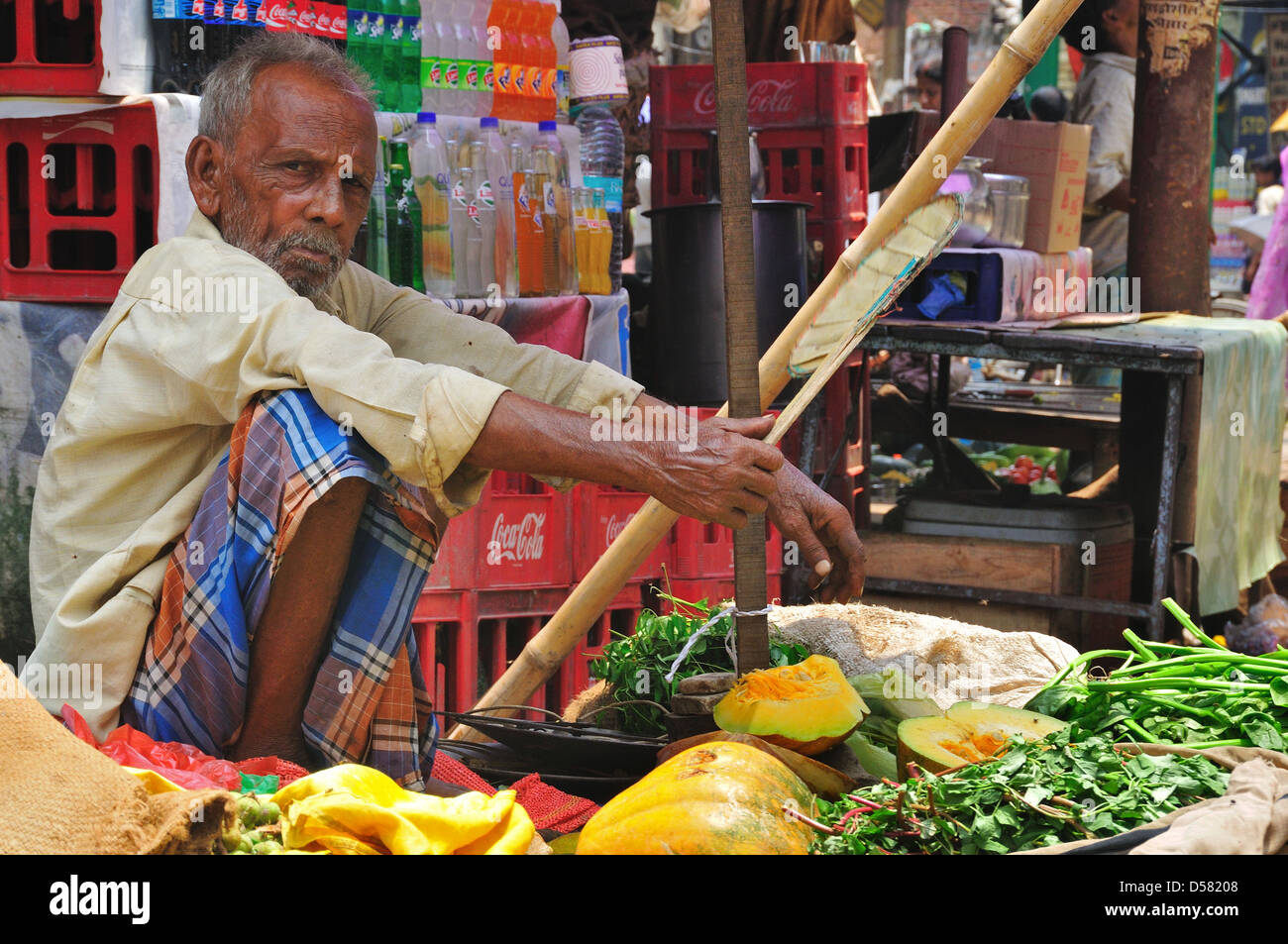 Street vegetable market in Varanasi Stock Photo Alamy