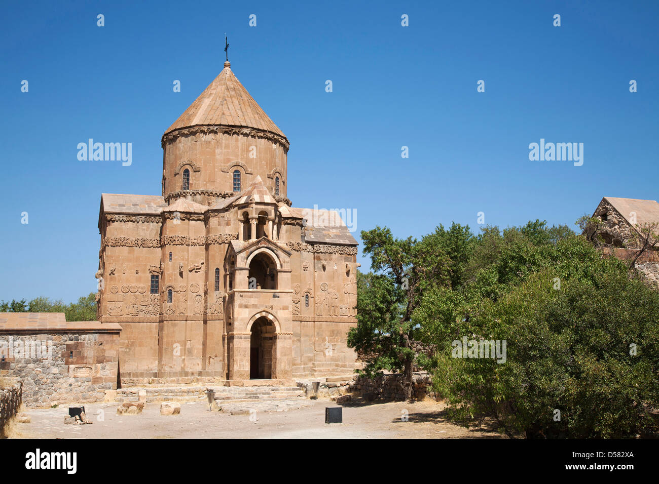 church of the holy cross, armenian cathedral, akdamar island, lake van, south-eastern anatolia, turkey, asia Stock Photo