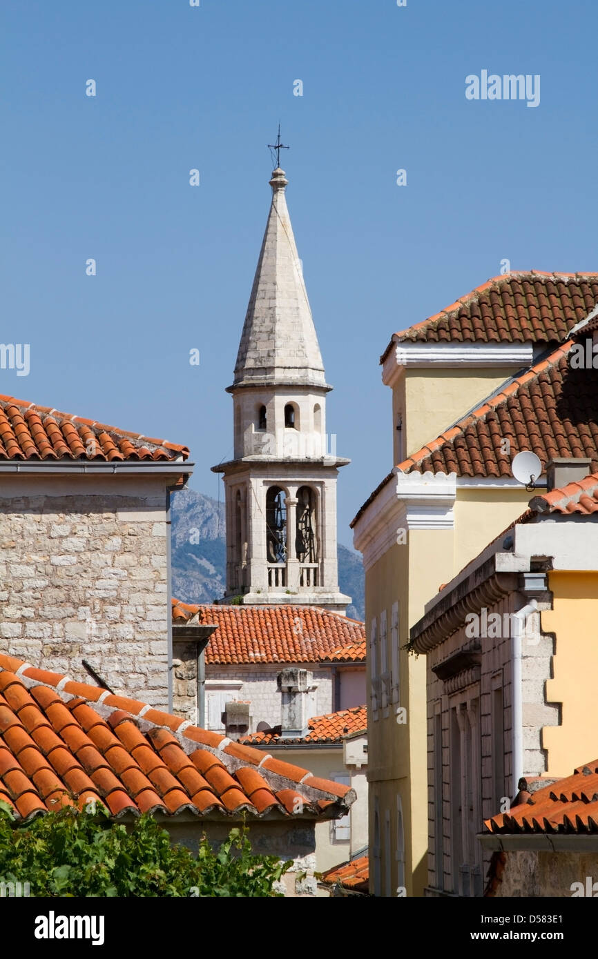 Church in Budva Old Town - Montenegro Stock Photo