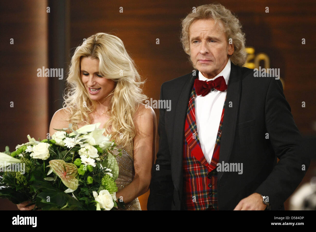 Michelle Hunziker, Thomas Gottschalk on German ZDF TV show 'Wetten
