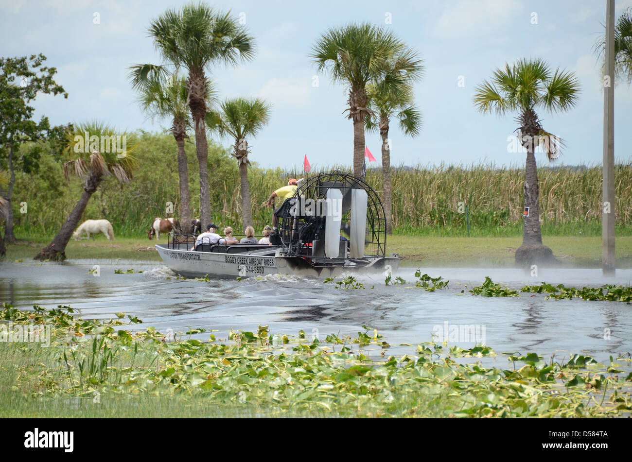 Boggy Creek Airboat Rides on West Lake Toho at Southport Park near