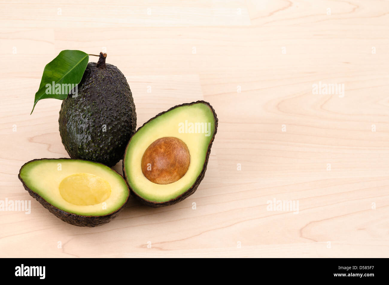 Ripe Organic Avocado with copy space Stock Photo - Alamy