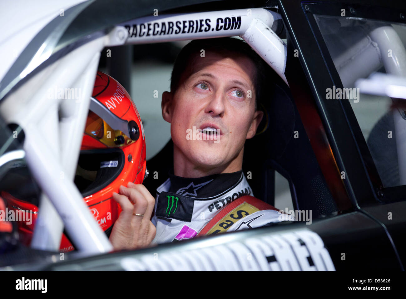Michael Schumacher at "Race Of Champions" at Esprit Arena. Duesseldorf,  Germany - 03.12.2011 Stock Photo - Alamy