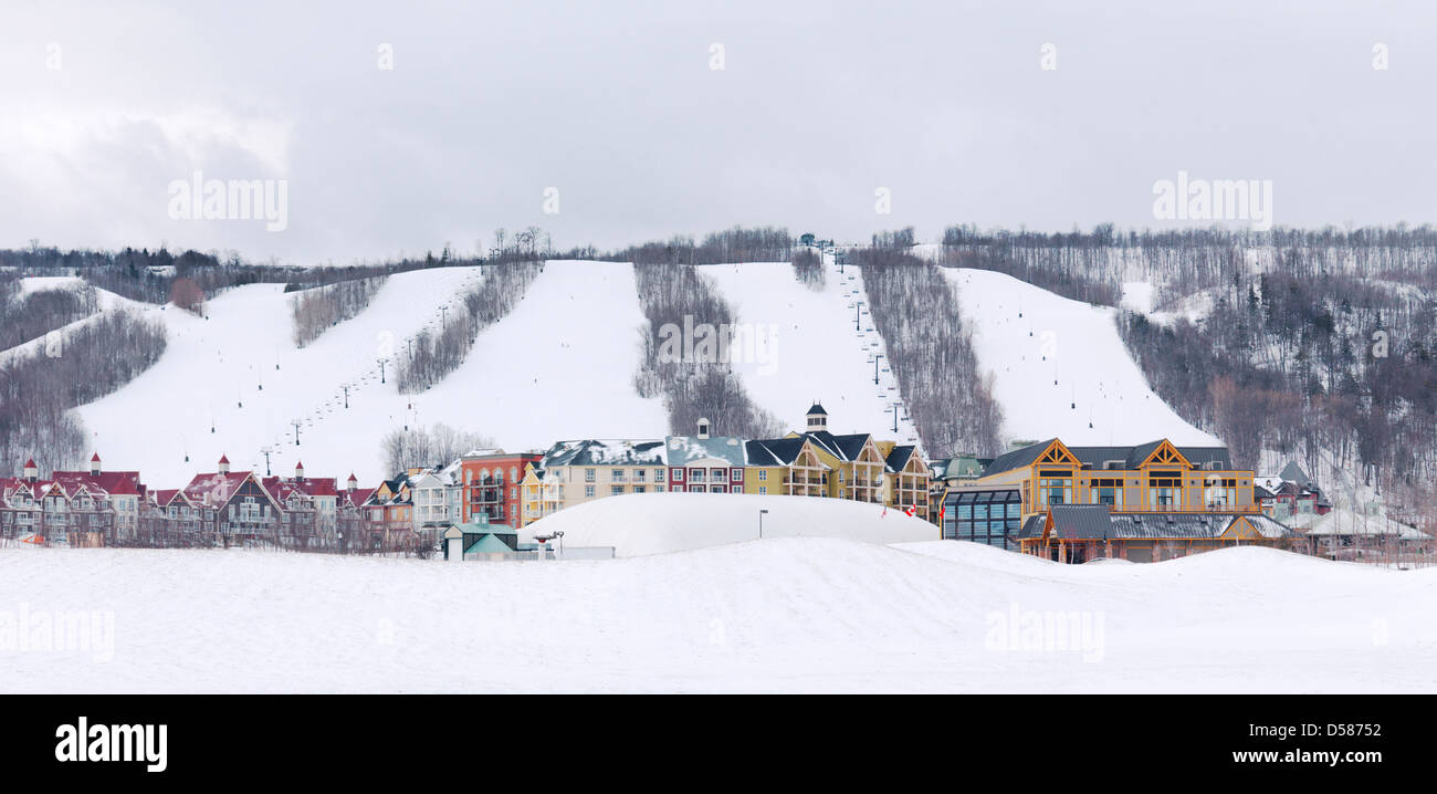 Blue Mountain alpine ski resort, Collingwood, Ontario, Canada Stock Photo