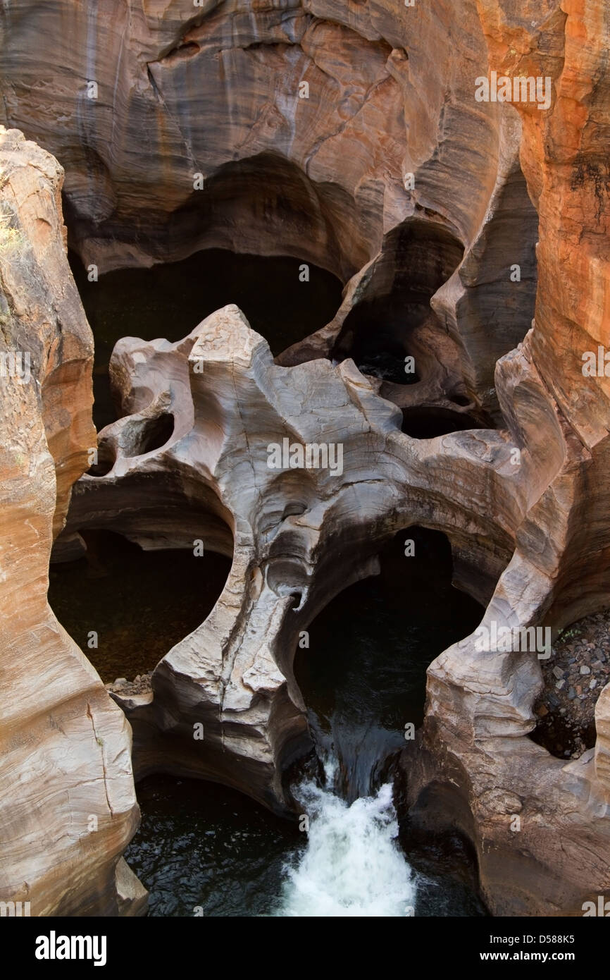 The Bourke's Luck potholes at the confluence of the Blyde and Treur ...