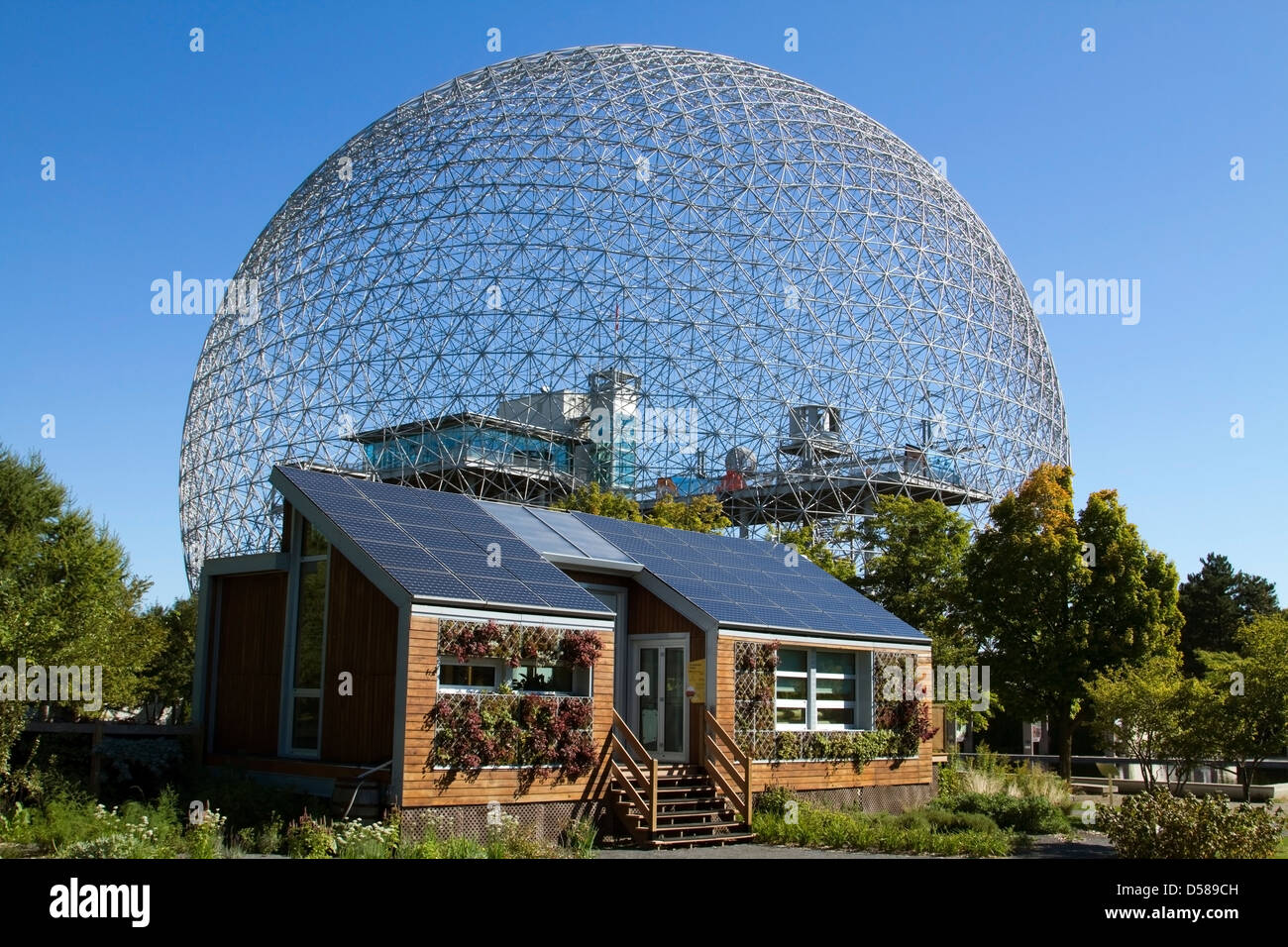 Montreal biosphere from the World Expo 1967 on Saint Helen's Island (Île Sainte-Hélène), Montreal Stock Photo