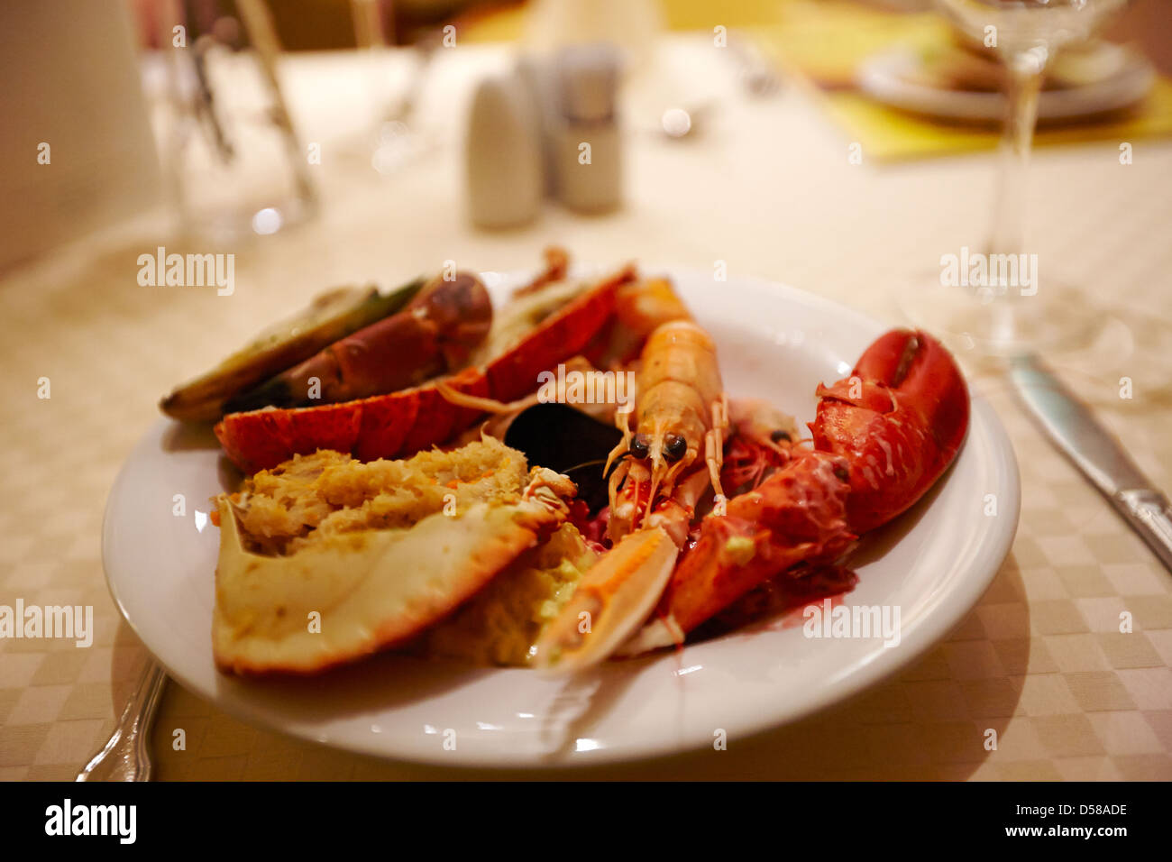 mixed seafood buffet platter norway europe Stock Photo Alamy