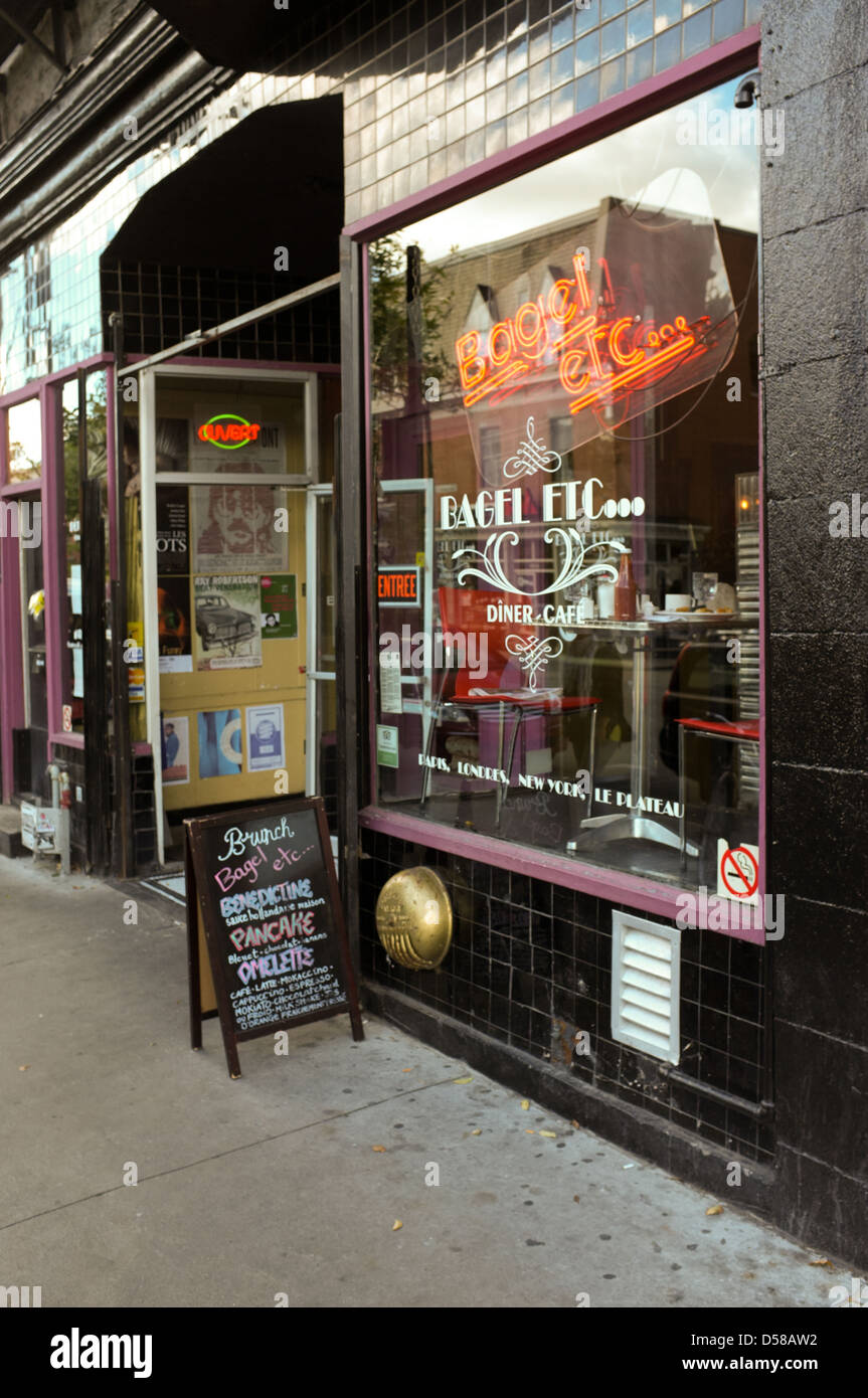 Bagel Etc is a popular breakfast restaurant located on Saint Laurent in