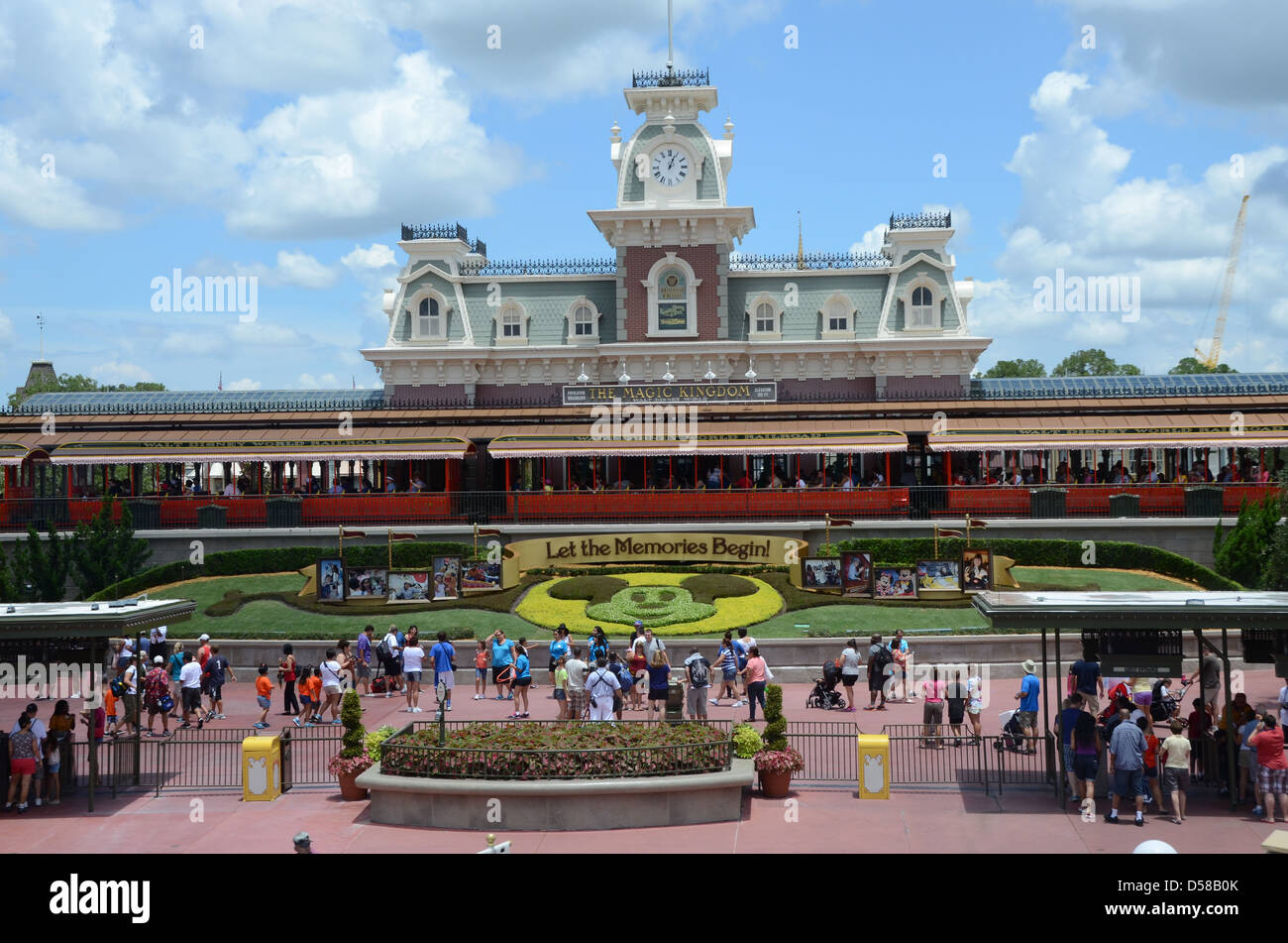 Entrance to Disney's Magic Kingdom Orlando Florida Stock Photo - Alamy