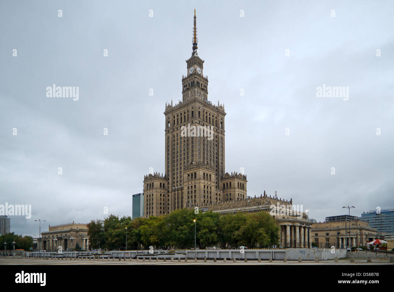 Warsaw, Poland, the Palace of Culture in the city center in sugar baker style Stock Photo