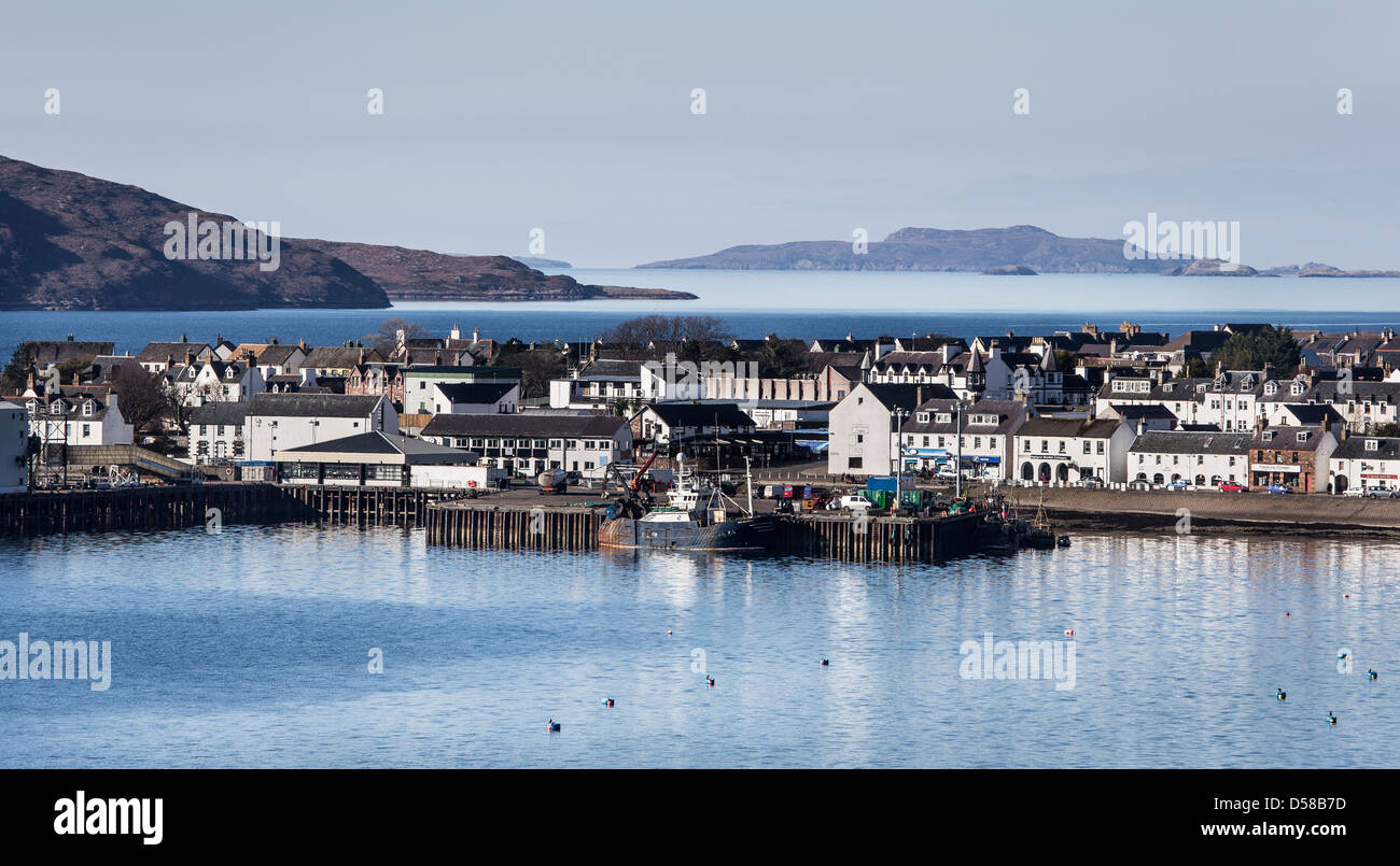 Ullapool town on Loch Broom in the Highlands of Scotland. Stock Photo