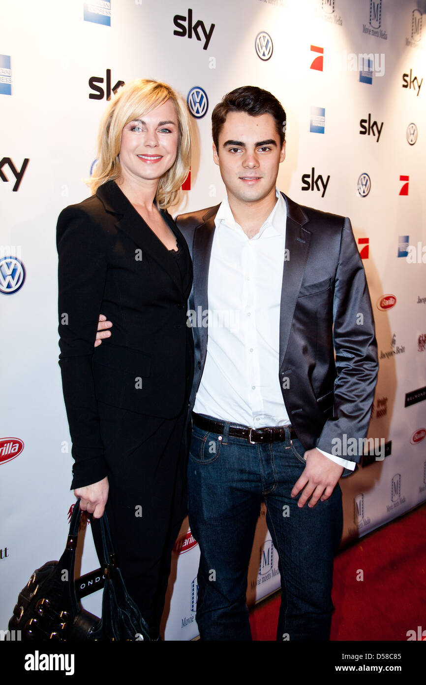 Saskia Valencia and son Leonard at Movie meets Media at Atlantic Kempinski  Hotel Hamburg, Germany - 09.12.2011 Stock Photo - Alamy