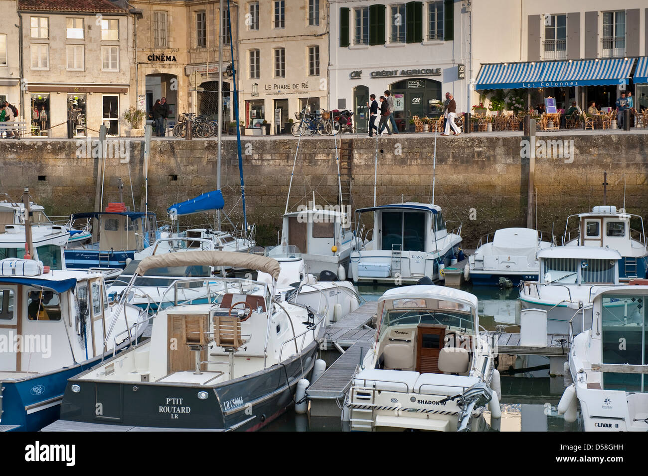 Boats at St Martin, Ile de Re Stock Photo