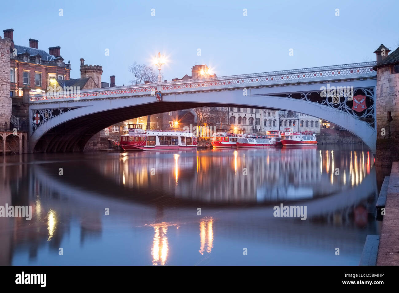 Lendal Bridge over the river Ouse in York, North Yorkshire. Stock Photo
