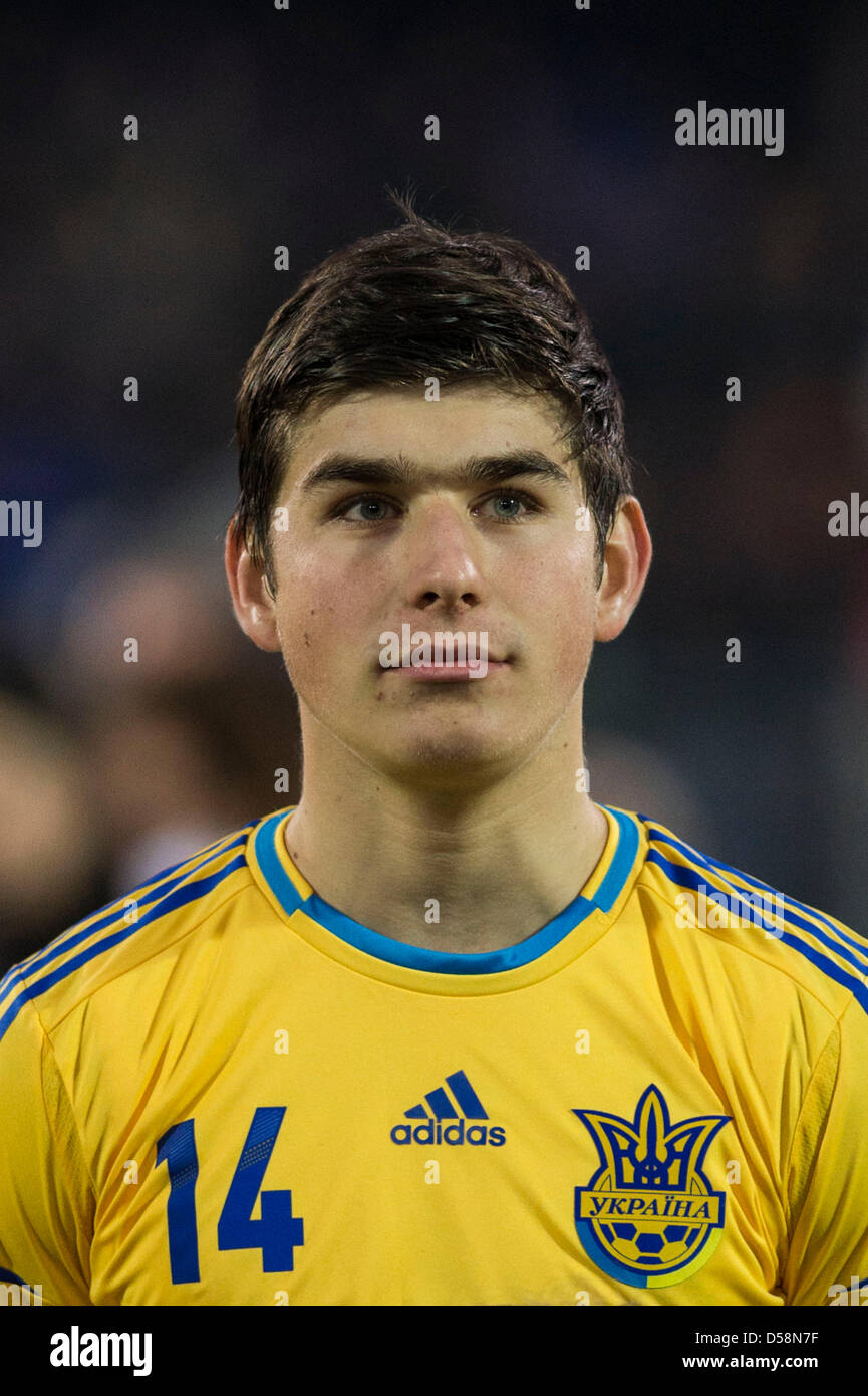 Ruslan Malinovskyi (UKR), MARCH 25, 2013 - Football / Soccer : International Friendly match between U21 Italy 1-0 U21 Ukraine at Rino Mercante Stadium in Bassano Del Grappa, Italy. (Photo by Maurizio Borsari/AFLO) Stock Photo