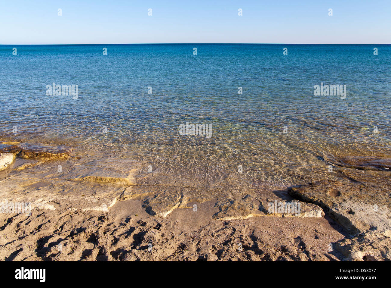 Beach Puglia Salento Italy Stock Photo
