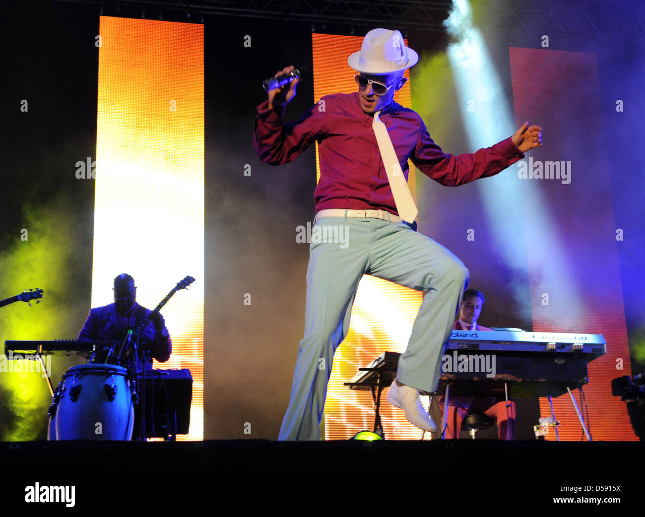 German musician Jan Delay and his band Disco No.1 perform at Rock am ...