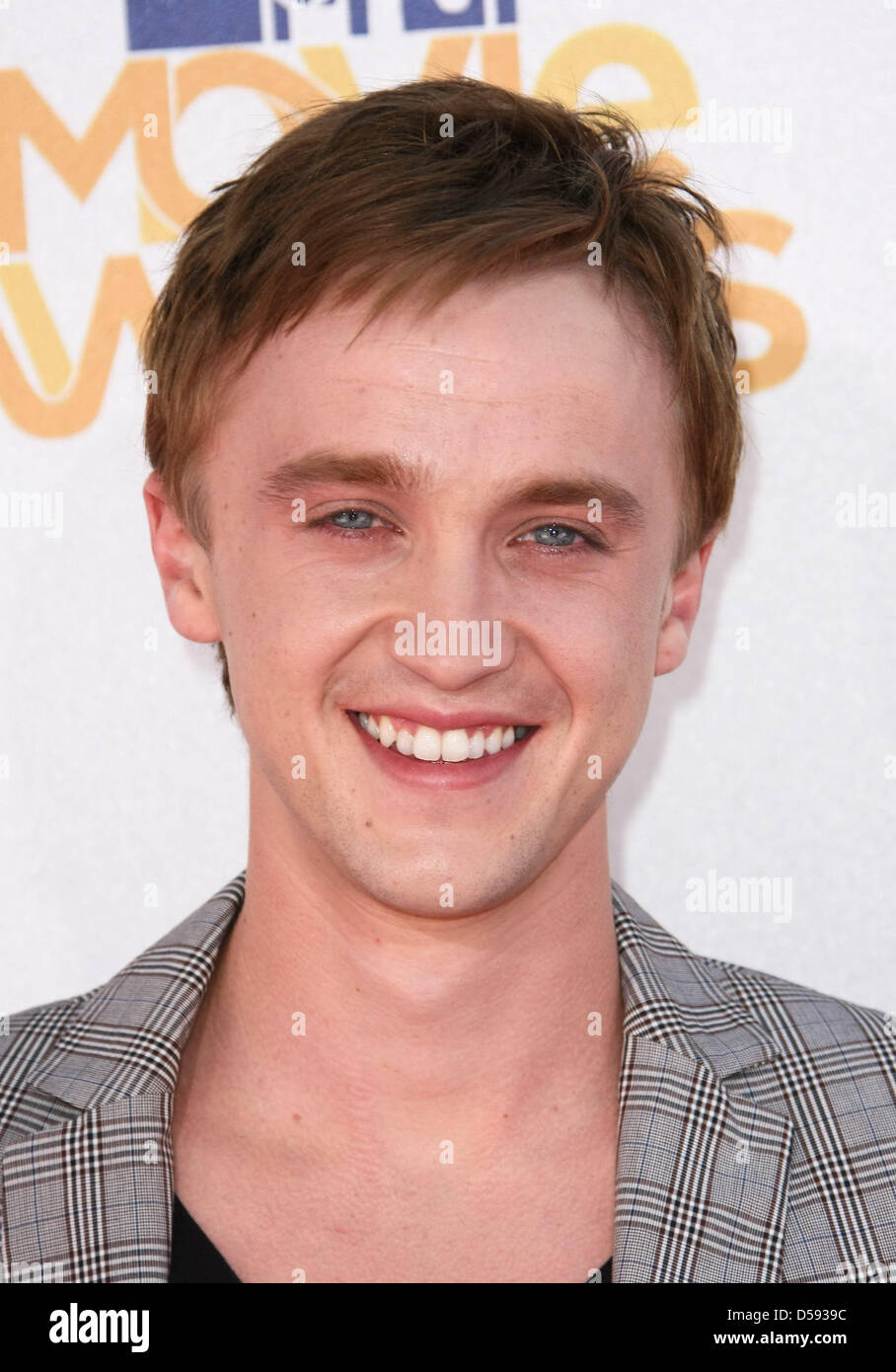Actor Tom Felton arrives for the 2010 MTV Movie Awards at Gibson ...