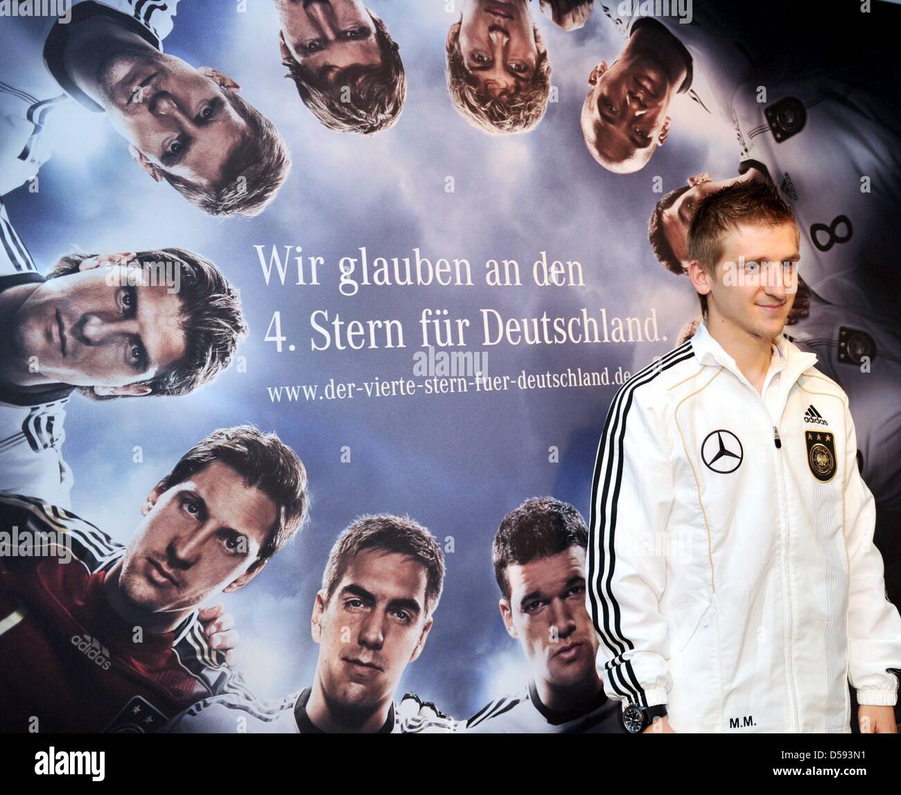 German international Marko Marin poses at a press conference of the German national soccer team in Atteridgeville near Pretoria, South Africa, 10 June 2010. The German national team prepares for its first FIFA World Cup 2010 match against Australia on 13 June 2010. Photo: BERND WEISSBROD Stock Photo