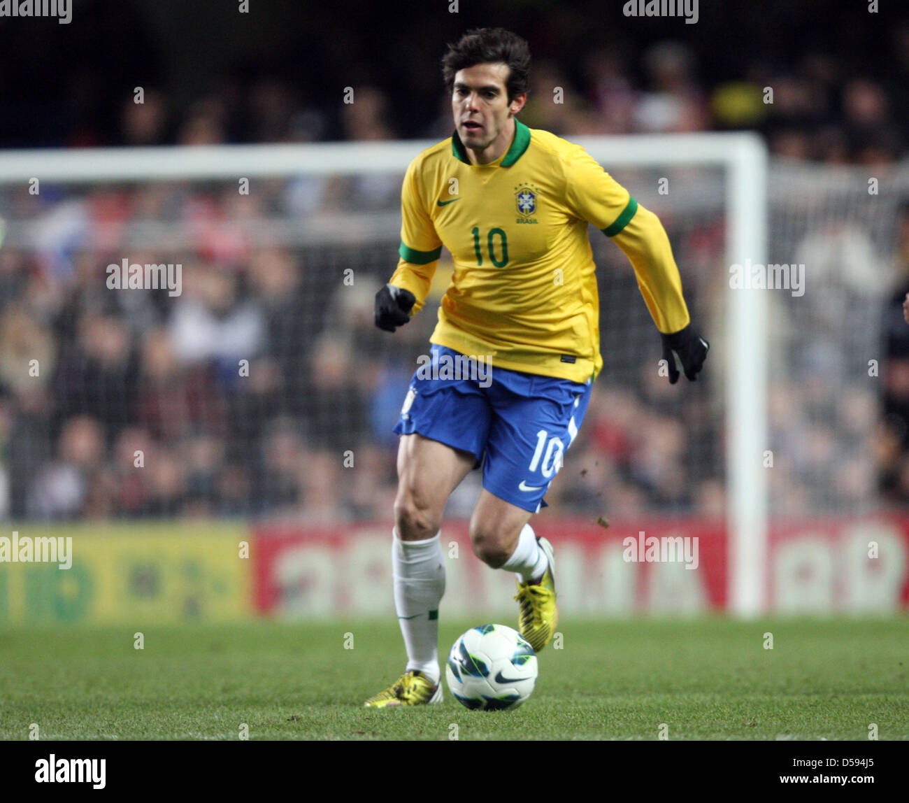 25.03.2013 London, England. Kaka of Brazil during the International Friendly between Brazil and Russia from the Stamford Bridge. Stock Photo
