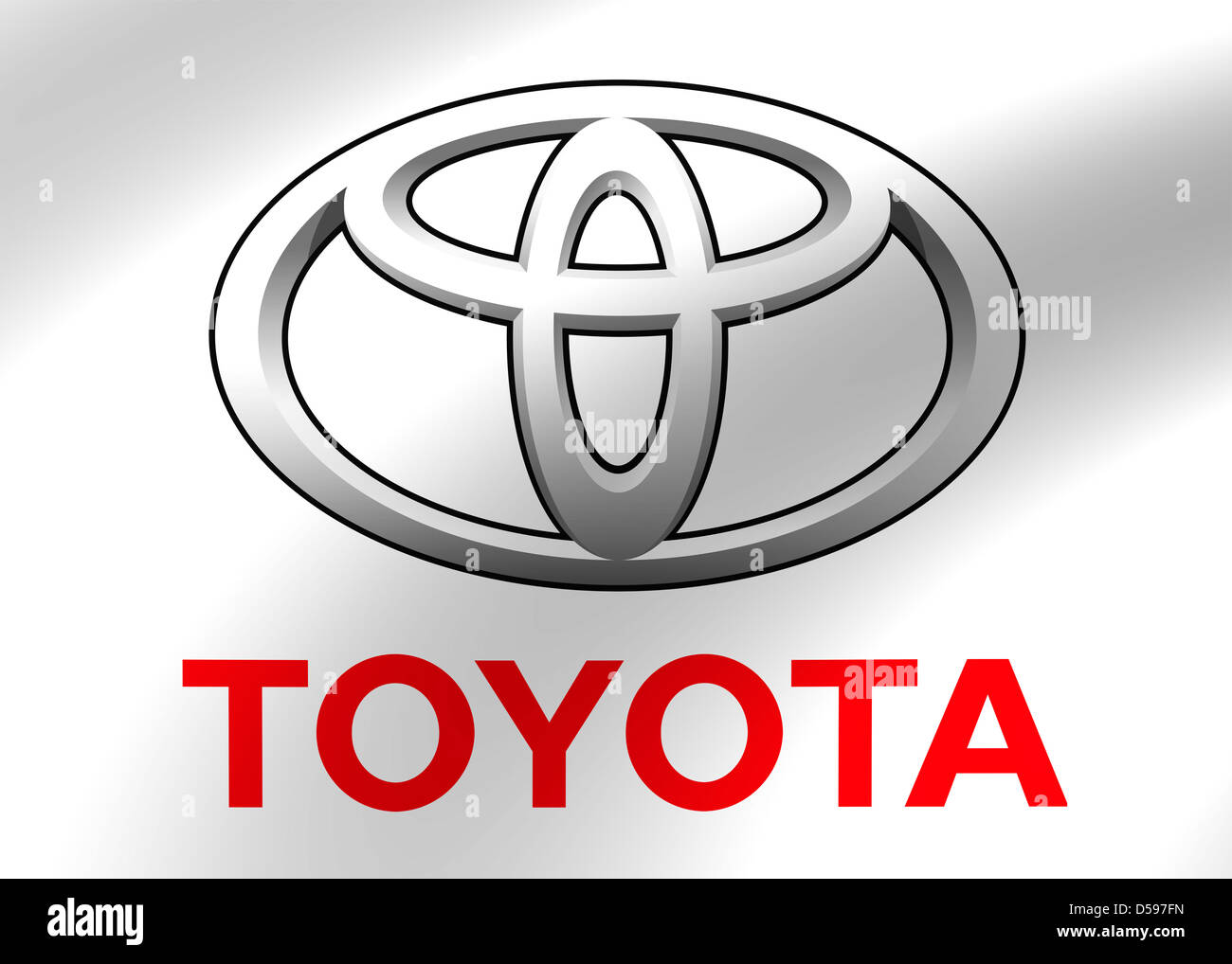 Toyota logo symbol icon flag Stock Photo - Alamy