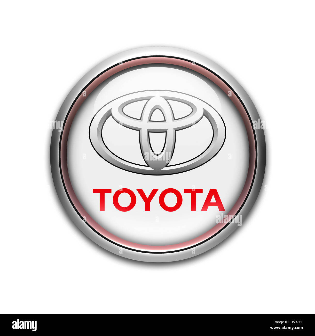 Toyota logo symbol icon flag Stock Photo